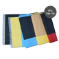 Preview: Seidenflanell Schal Patchwork Blau Gelb